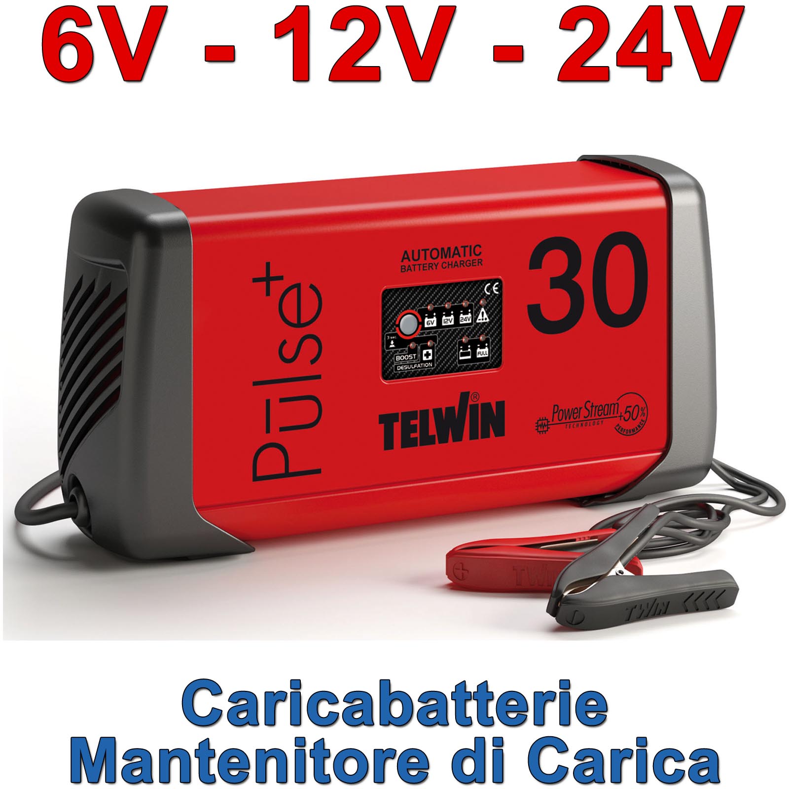Mantenitore di Carica Batterie 12 24V TELWIN per Auto Moto Camion