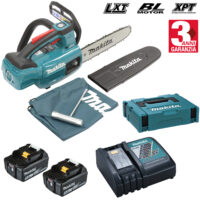 Elettrosega per Potatura a Batteria 18V MAKITA Barra Carving 25cm Brushless DUC254CZ - DUC254CZ + Kit Energy