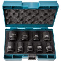 Assortimento 9 Chiavi a Bussola 1/2" a Battere MAKITA Attacco Quadro per Avvitatori ad Impulsi Massa Battente Ex codice D-41517 modello E-16564