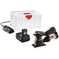 Mini Levigatrice Rotorbitale Palmare a Batteria 18V RUPES Orbita Ø 2 mm Platorello Rettangolare 80×130 mm e Aspirazione Integrata modello BigFoot iBrid Mini HSE73 - HSE73/BLX (con Systainer Box)