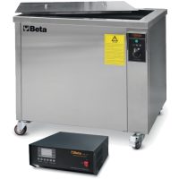 Vasca di Lavaggio ad Ultrasuoni Industriale 157 Litri BETA TOOLS Doppia Frequenza Operativa 28-40kHz per Testate Cambi modello 1895 157