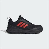 Scarpe Antinfortunistiche Basse ADIDAS PRO WORK Metal Free ESD Idrorepellenti con Puntale in Fibra di Vetro, Suola HRO FO SR e Tomaia Mesh TPU colore Black/Red modello TORAVA LOW M S3S